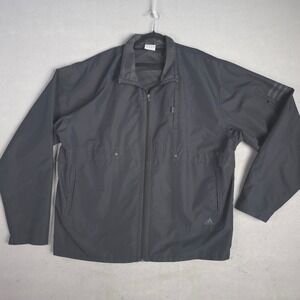 Adidas Men's Gray Zip Up Lightweight Track Jacket 2XL